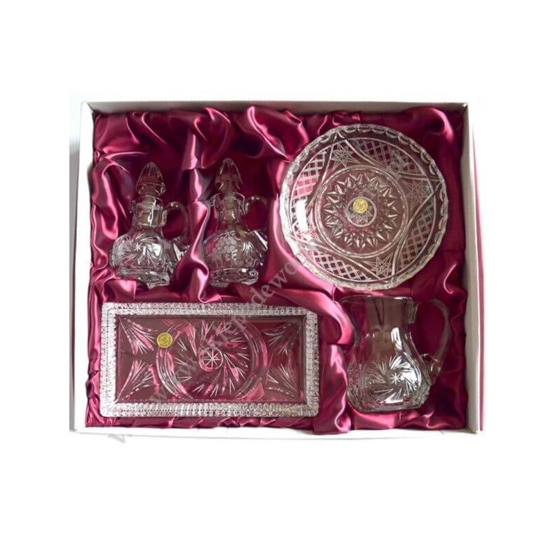 Conjunto de galhetas de cristal + lababo - SKLEP ATD 730