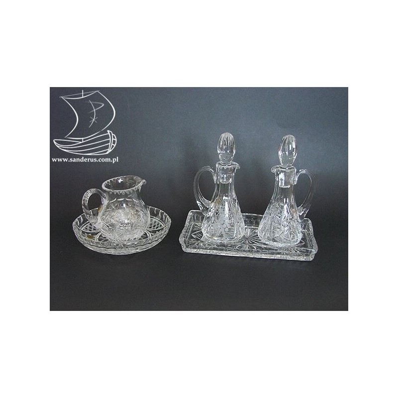 Juego de vinagrera + lavabo de cristal - SKLEP ATD 729