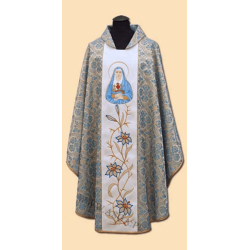 GOTHIC MARIAN CHASULE "IMMACULATE HEART OF MARY" - AAA 755