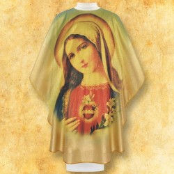 CASULA GÓTICA MARIANA "IMACULADO CORAÇÃO DE MARIA" - URB: “Matka Boska”